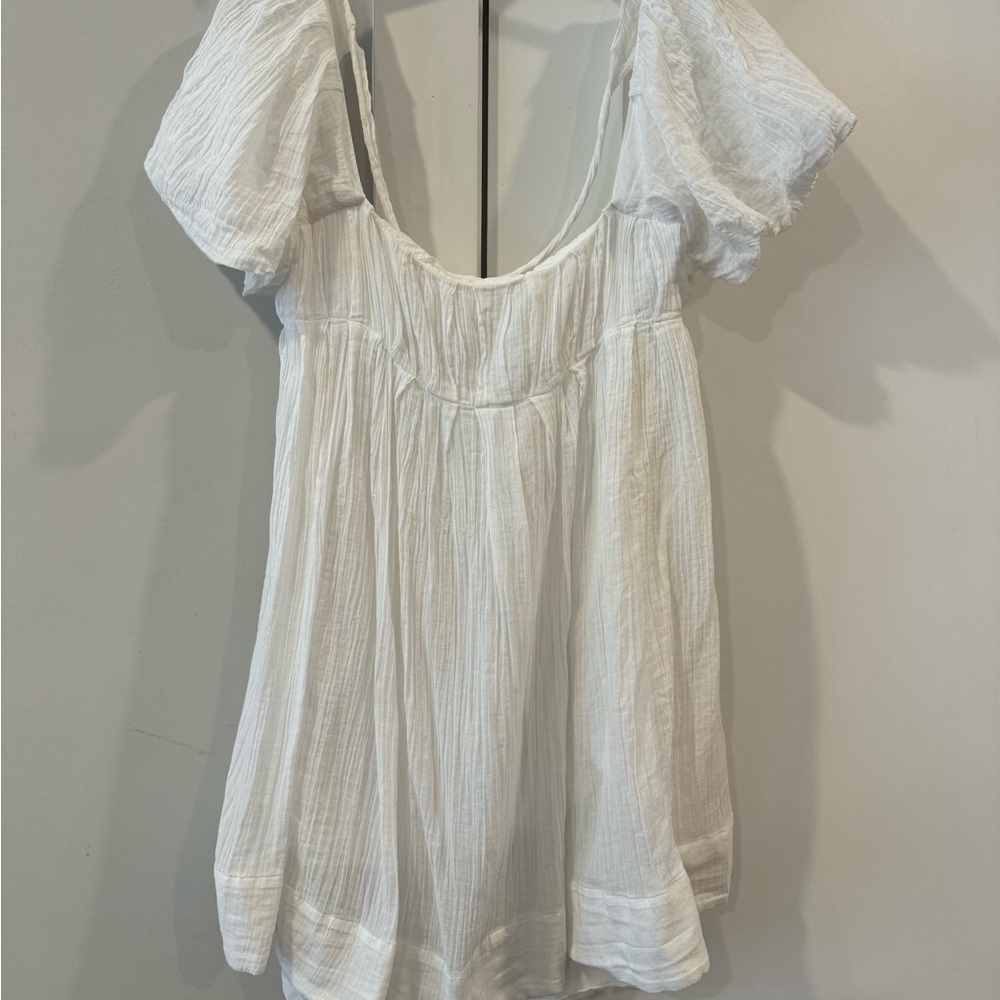Free People White Puff Sleeve Women's dress